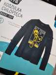 Long shirt dla chłopca czarny z motocyklistą NOWY r.146,152,158