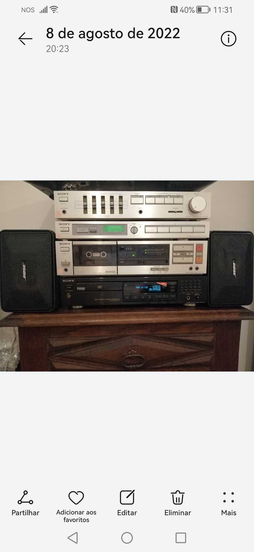 Aparelhagem Sony Bose