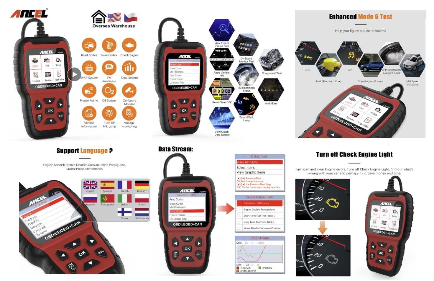 Máquina de Diagnóstico Profissional OBD Automóvel/Camião multi-marcas