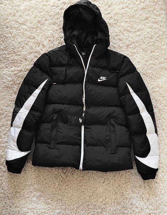 !SALE! Пуховик Nike NSW Swoosh Black White XS S M L XL XXL куртка найк