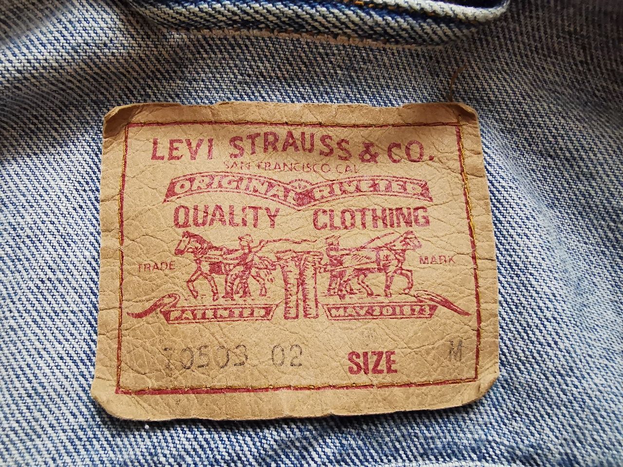 Levi's Trucker 90s vintage kurtka katana jeansowa M Portugal