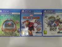 NOWY ZESTAW 3 GIER VR PS4 Astro Bot, Iron Man, No Man's Sky PL PL