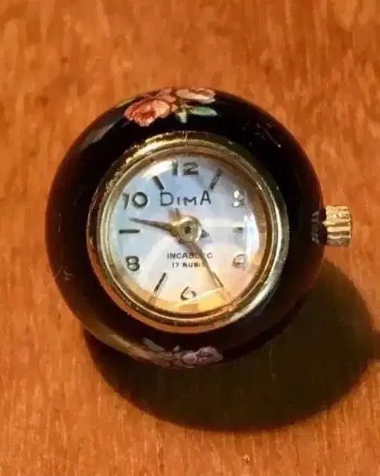 DIMA INCABLOC - 17 rubis - a func/ - relógio pendente antigo 1,9 cm/s