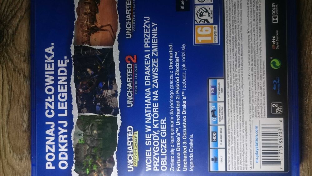 Uncharted kolekcja Nathana Drake'a 3 GRY ps4 playstation 4 assassins