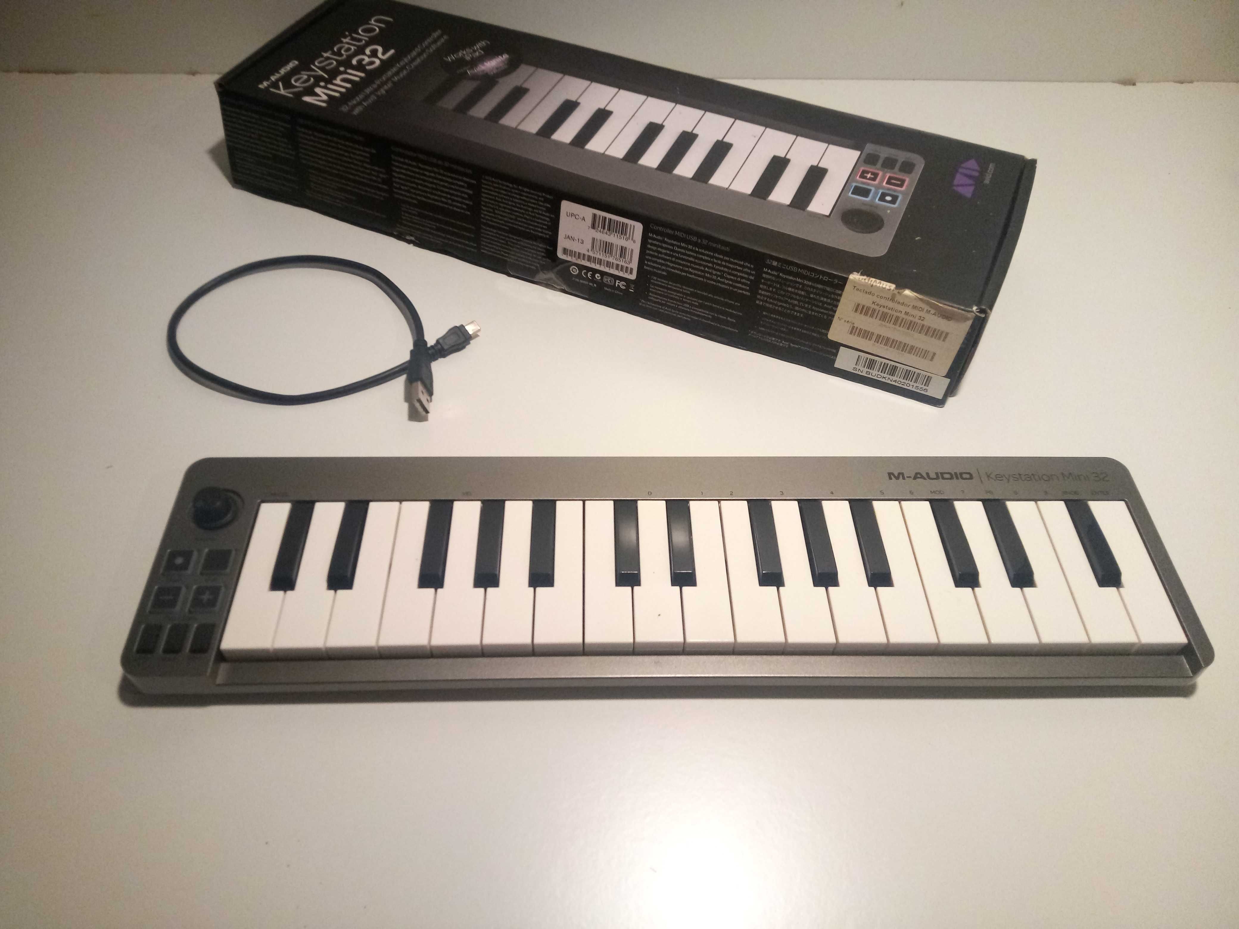 Controlador MIDI M-audio keystation Mini 32