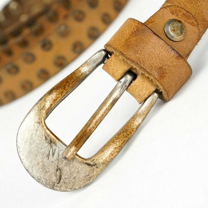 Cinto de couro com tachas UNDICI-DIECI HandMade Italy