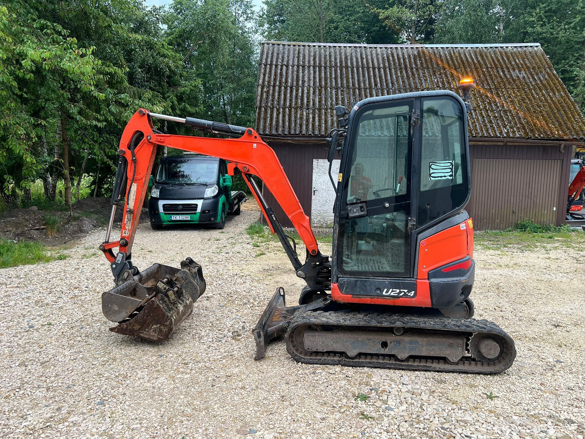 KUBOTA U27-4 Szybkozłącze Komplet łyżek 3300 mth Super Stan 2018r