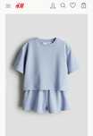 Подростковый летний котоновый костюм футболка топ шорты H&M p.170 см