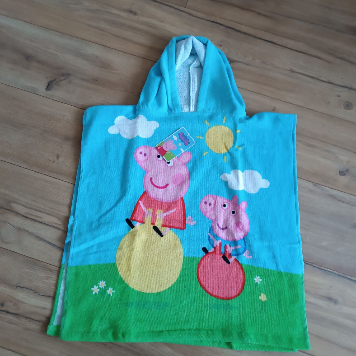 Ponczo ręcznik bawełna świnka Peppa dla dzieci