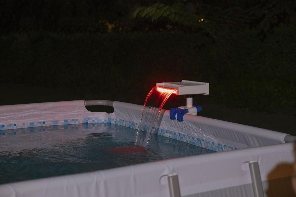 Cascata de led para piscina acima do solo