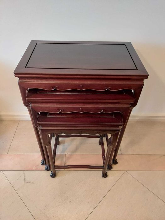 conjunto de 3 mesas de apoio