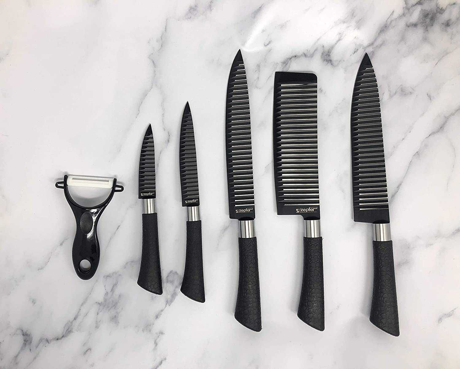 Набор неприлипаемых  ножей +овощечистка, 6 предметов Zepter Knife Set