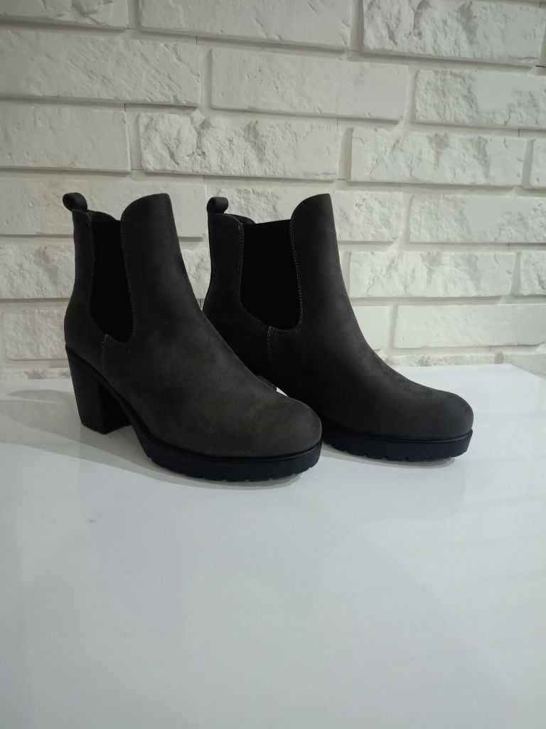 Buty Damskie Jesienne Botki DREAMPARIS Za Kostke Zamszowe NOWE