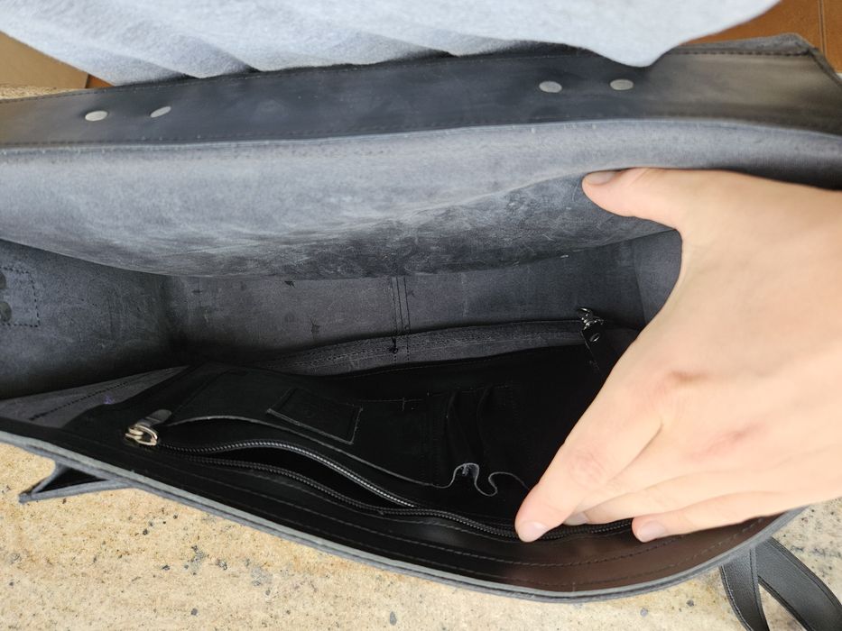 Czarna 100% skórzana torba Brooklyn Słoń Torbalski na ramię i do ręki