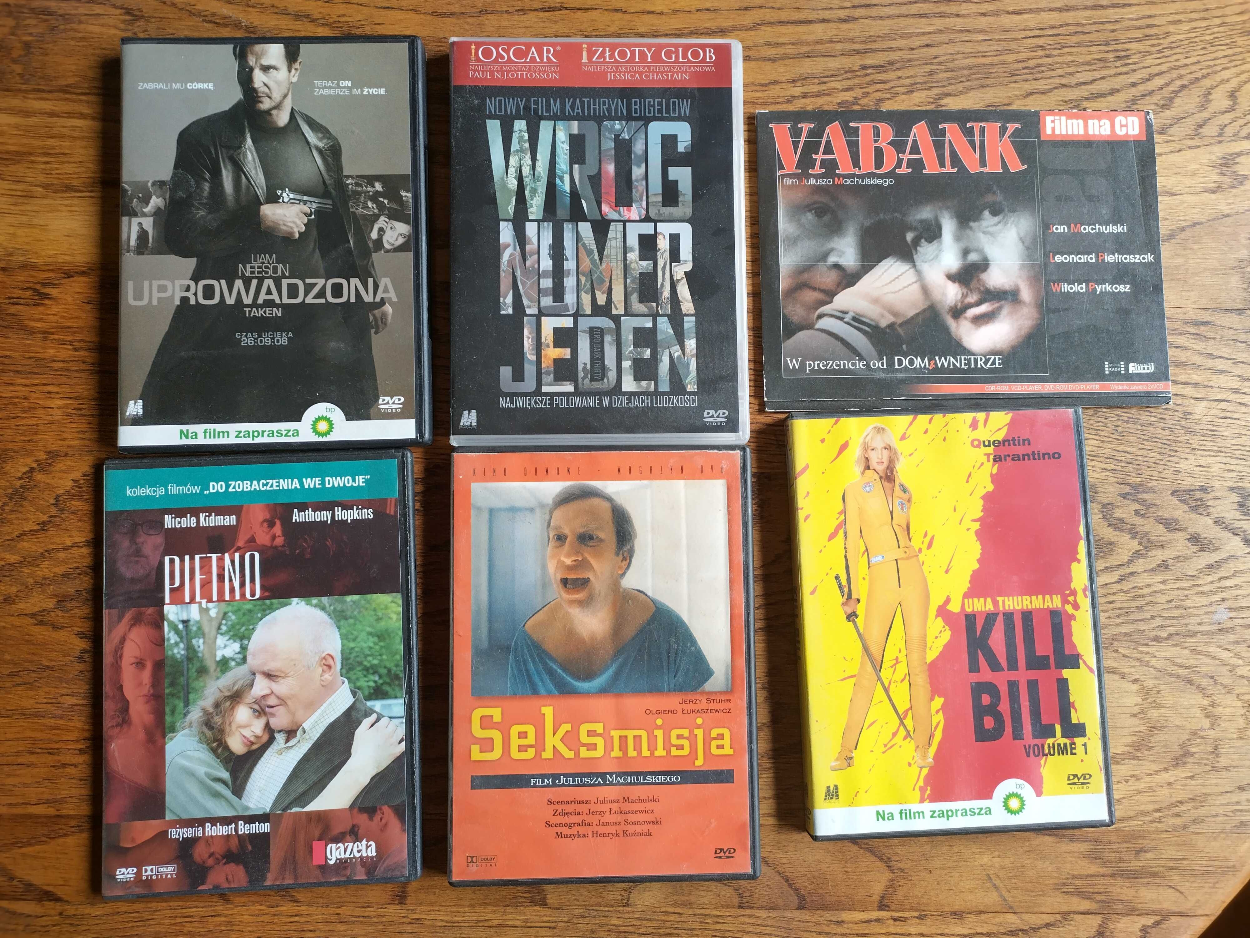 DVD Uprowadzona Wróg numer jeden, Vabank, Piętno, Seksmisja, Kill Bill