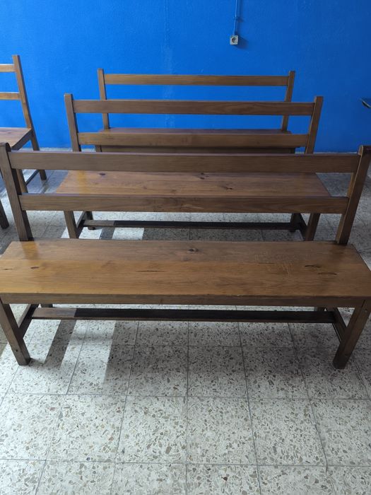 9 Cadeiras vintage de 3 lugares