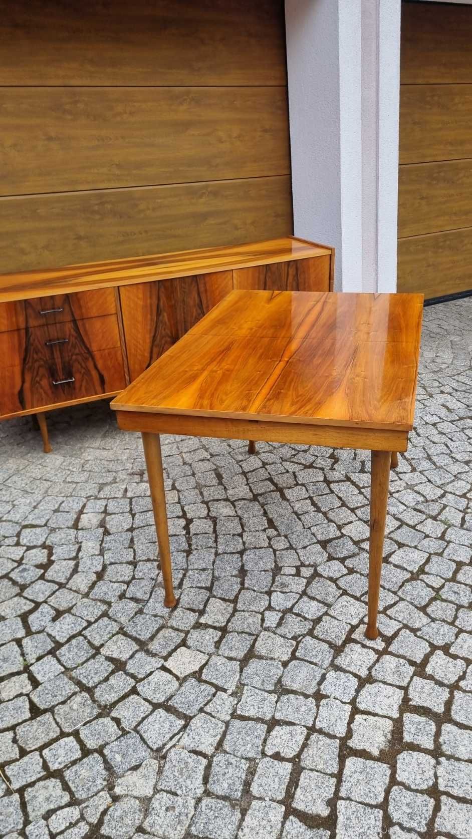 Stół Grabiński Design PRL Lata 60 fornir orzech