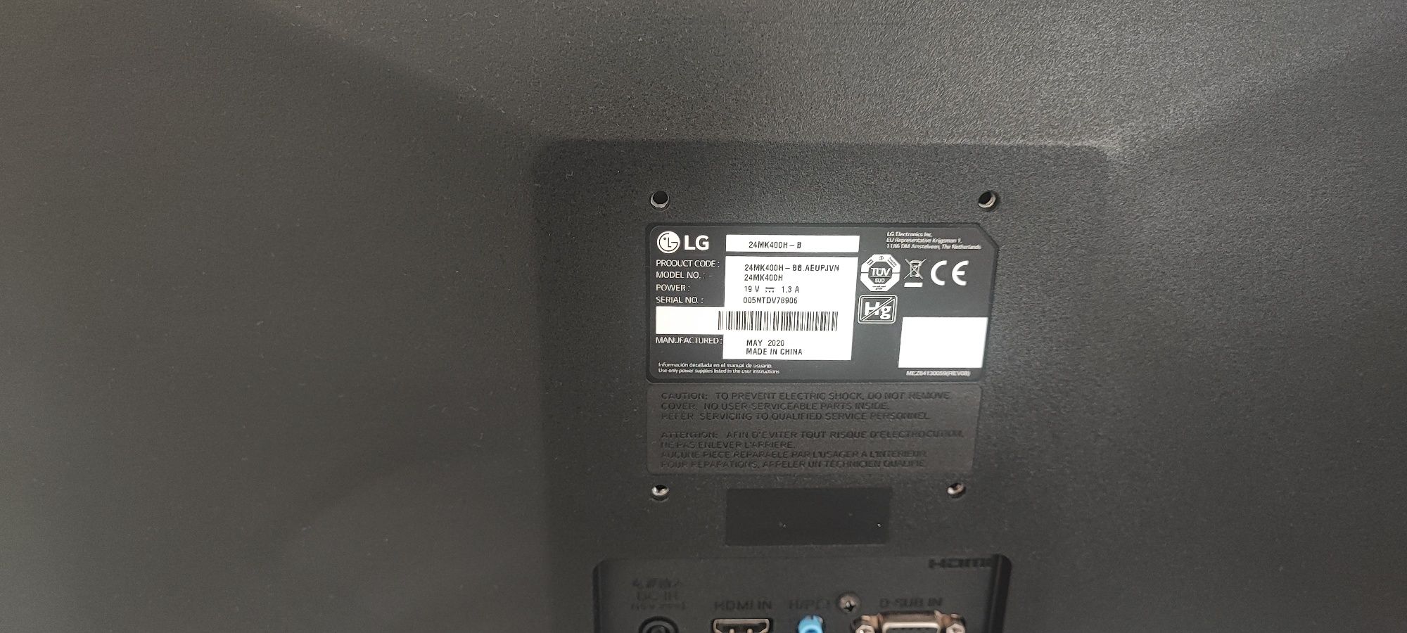 Monitor LG 24MK 400h