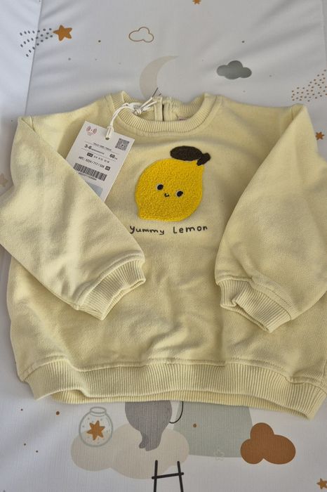 ZARA bluza spodnie cytrynka lemon nowy komplet 68