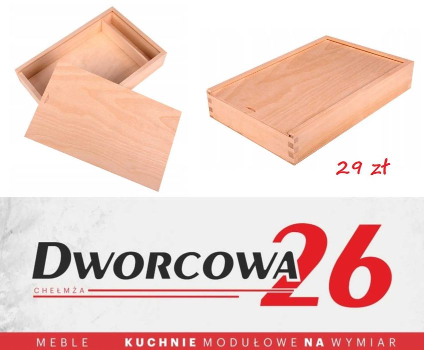 Drewniane pudełko na zdjęcia i pendrive ABT Meble Chełmża