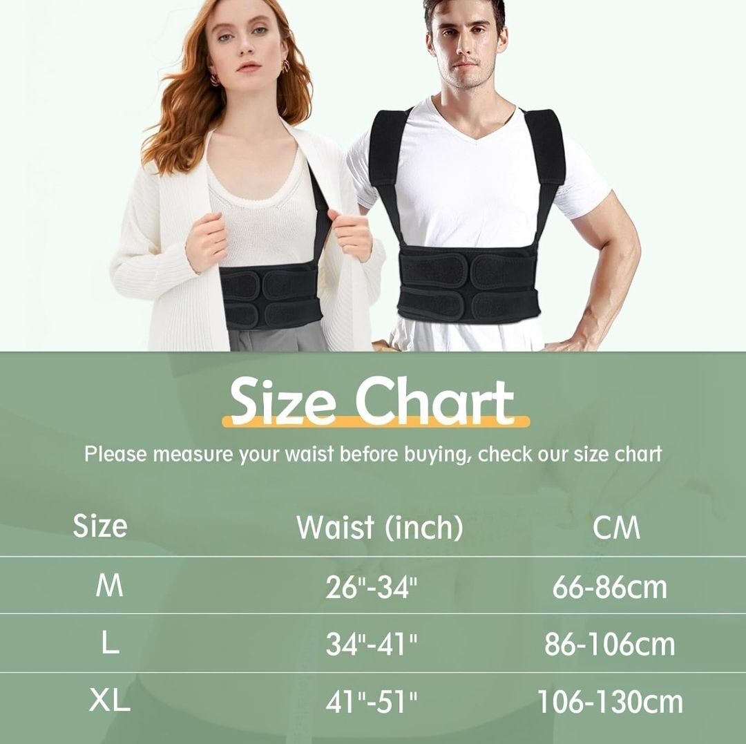 Korektor postawy pleców MRLI Unisex rozmiar M
