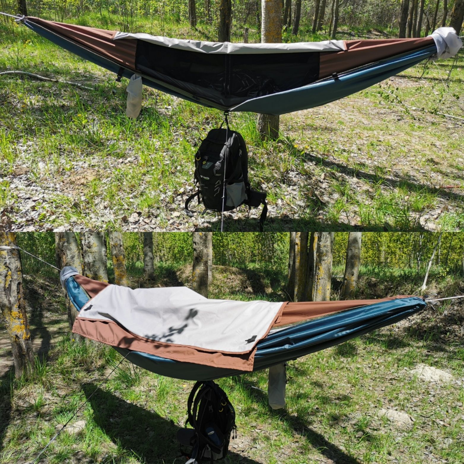 Гамак-палатка Nomad двухслойный с сеткой и навесом.