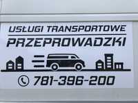 Usługi transportowe, przeprowadzki, transport mebli lub sprzętu AGD