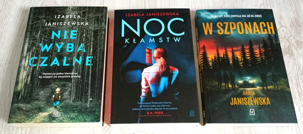 3x Izabela Janiszewska Niewybaczalne + Noc kłamstw + W szponach   BDB