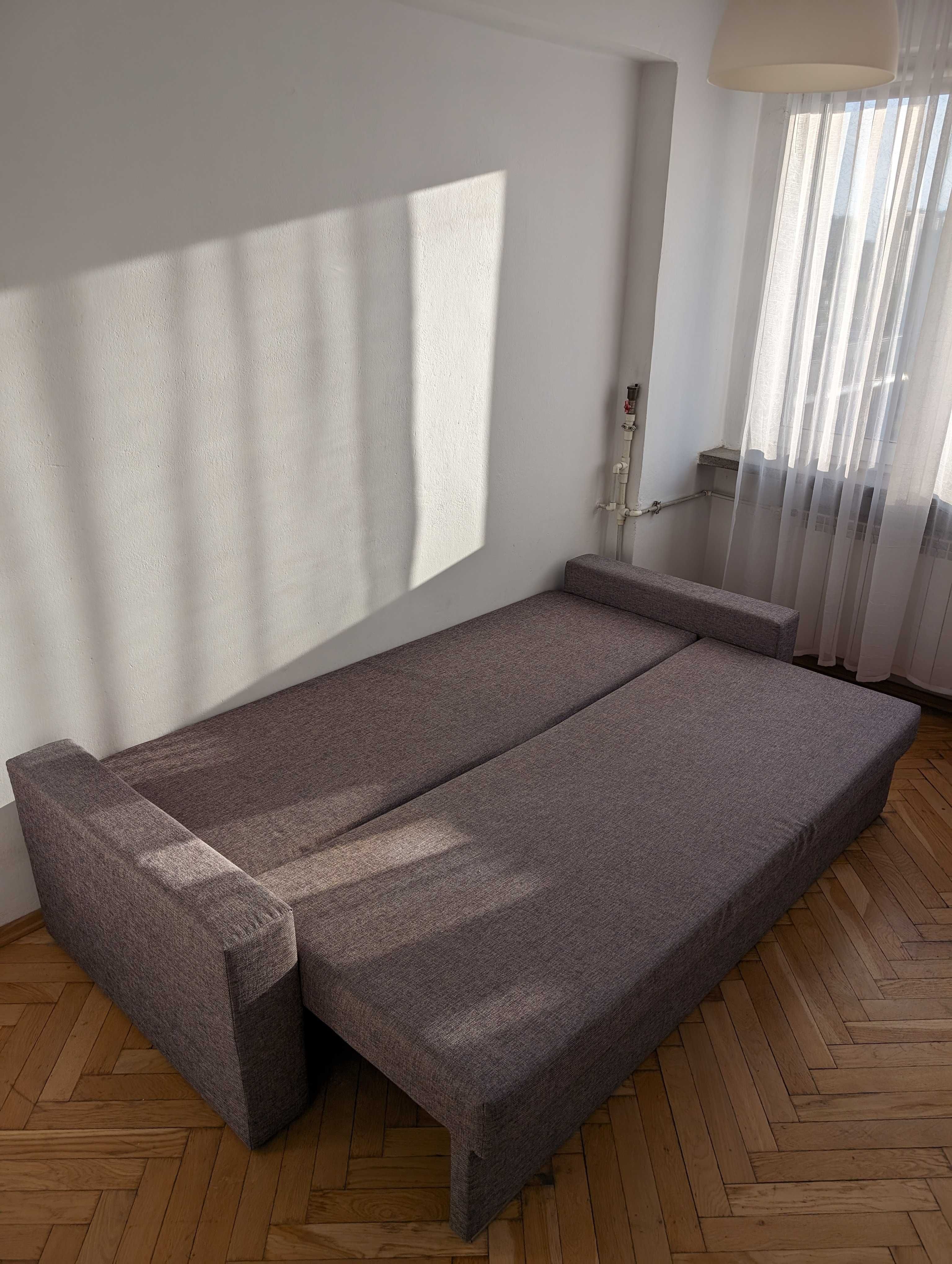 Sofa z funkcją spania z pojemnikiem Burgos Grafit