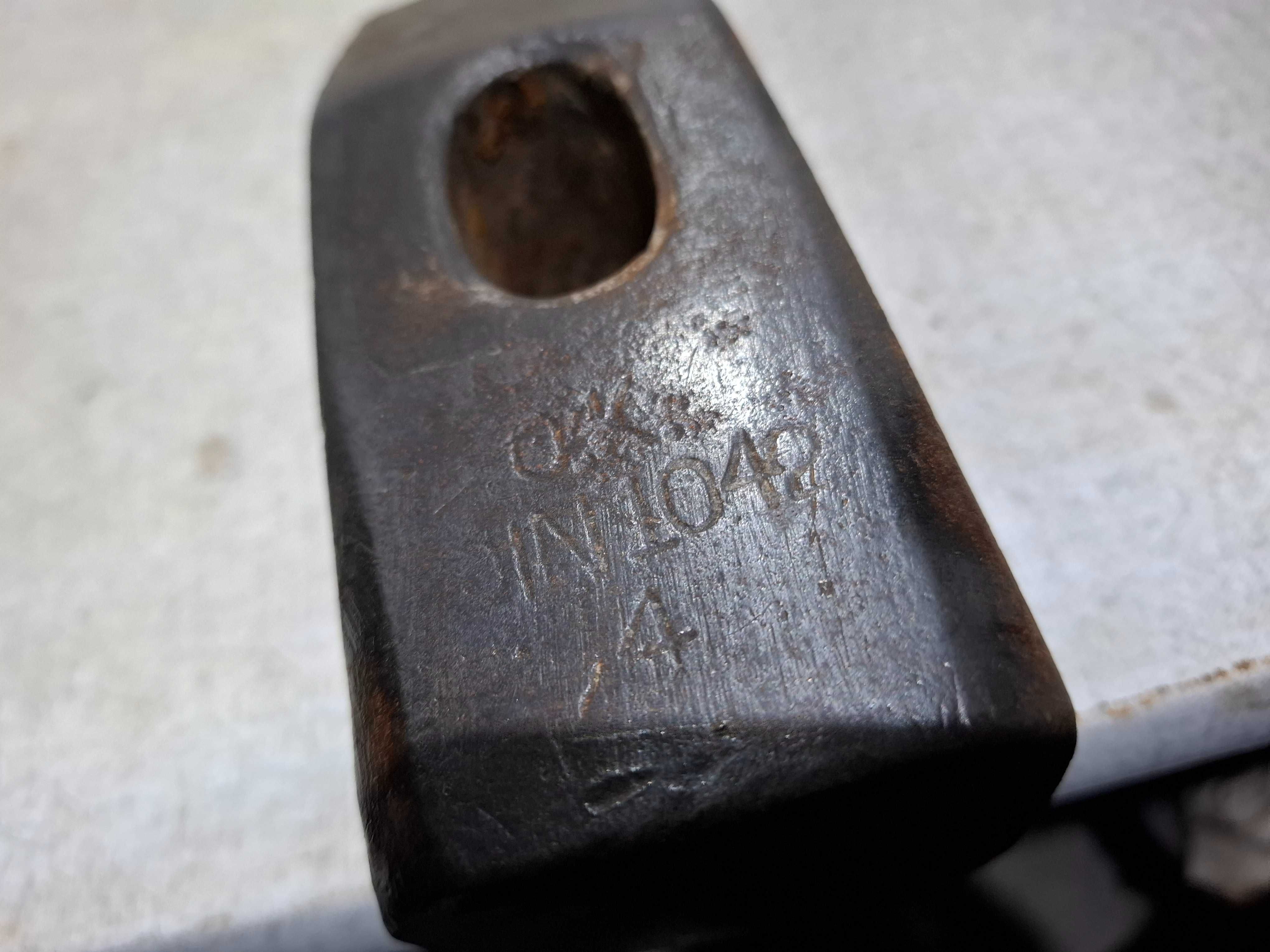 Oryginalny stary młotek/młot sygnowany O.K DIN 1042