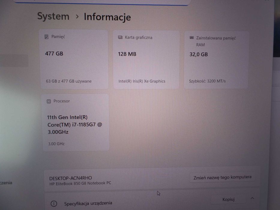 HP EliteBook 850 G8 i7 SSD 512 GB 32 GB win 11 laptop notebook _2