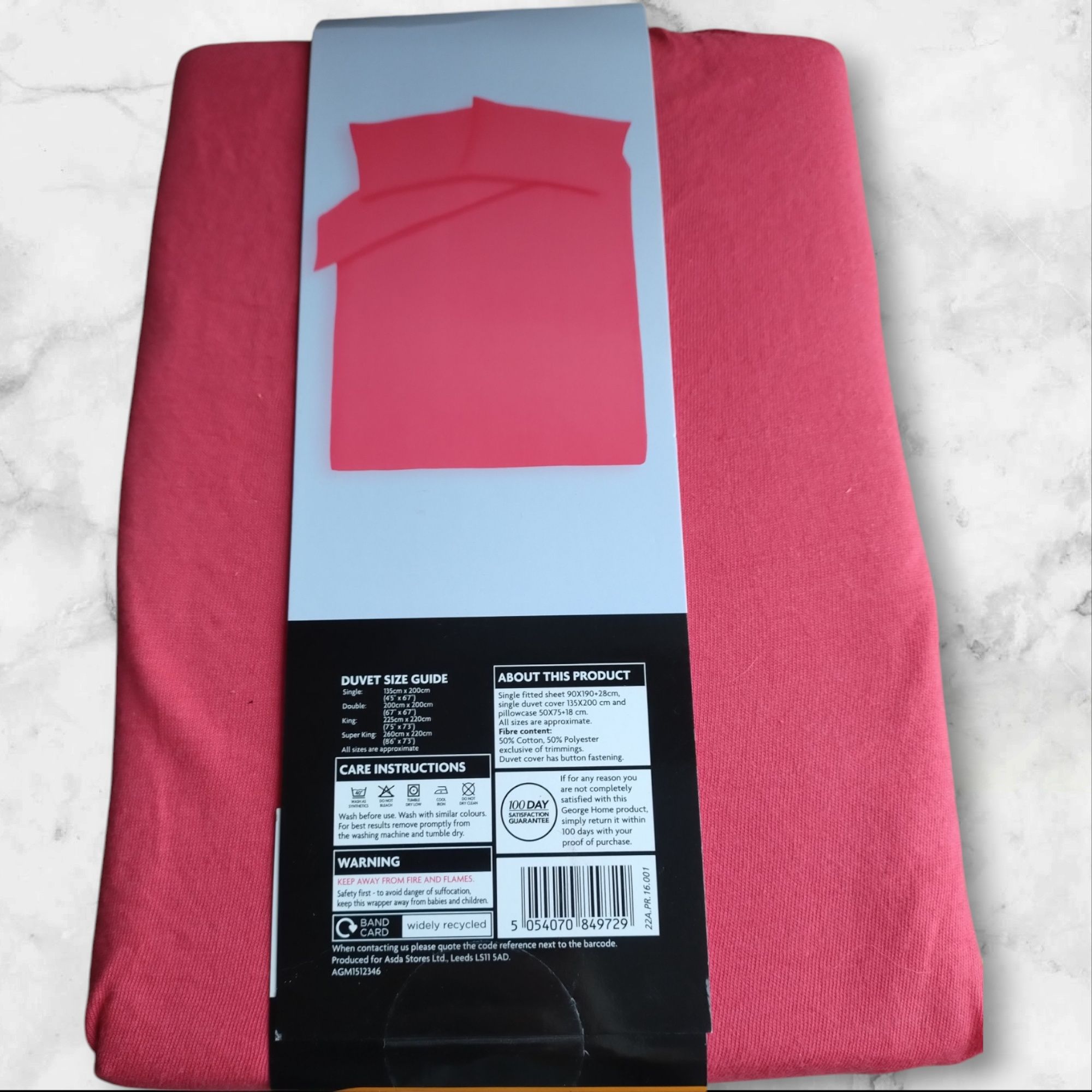 Pościel z Jersey pojedyncze łóżko komplet George home