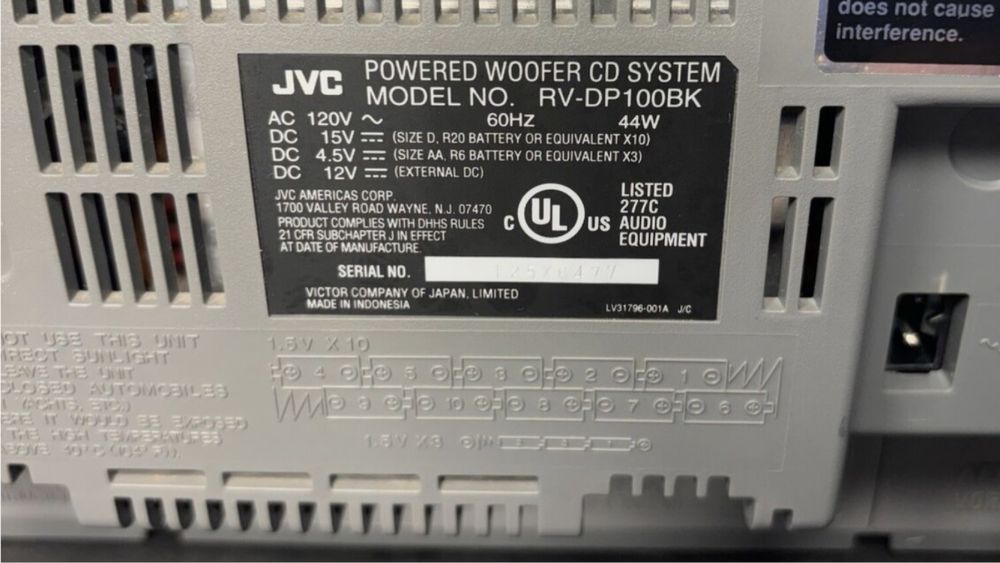 Radioodtwarzacz BOOMBOX Jvc rv-db100bm