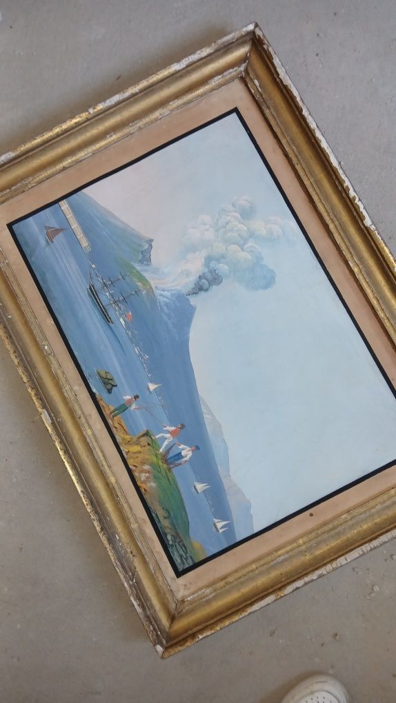 Obra de Arte Original - Paisagem com Vulcão