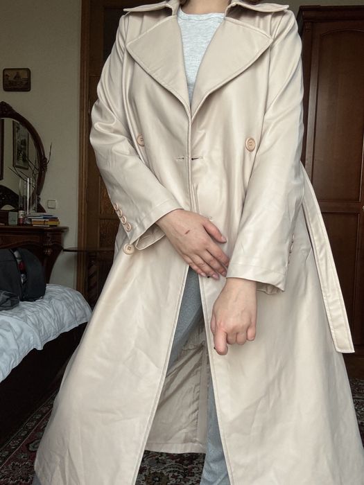 Пальто із еко шкіри турецького бренду Tugba