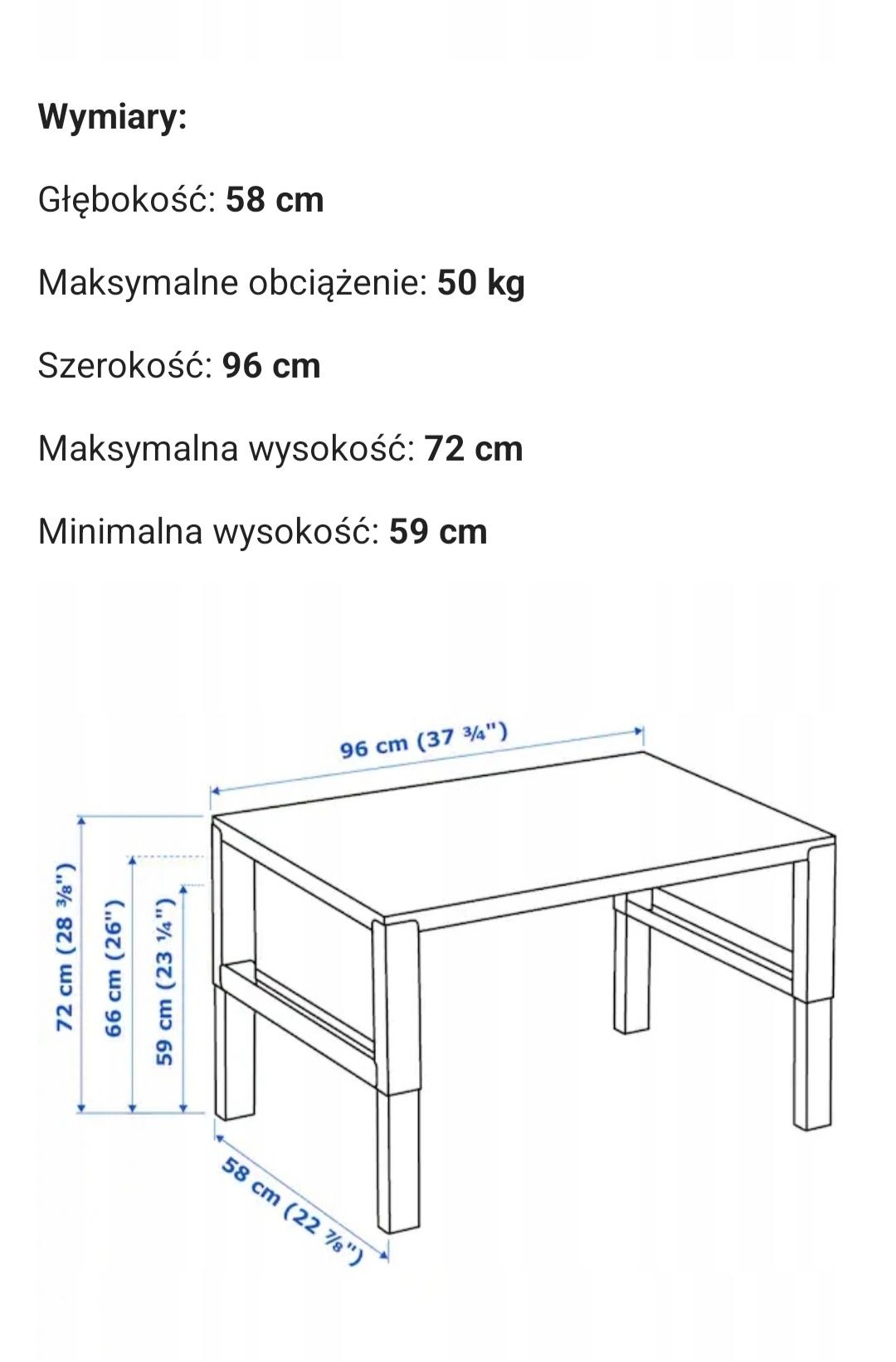 Sprzedam biurko dziecięce z IKEI 96x58 cm z krzesłem MAMMUT