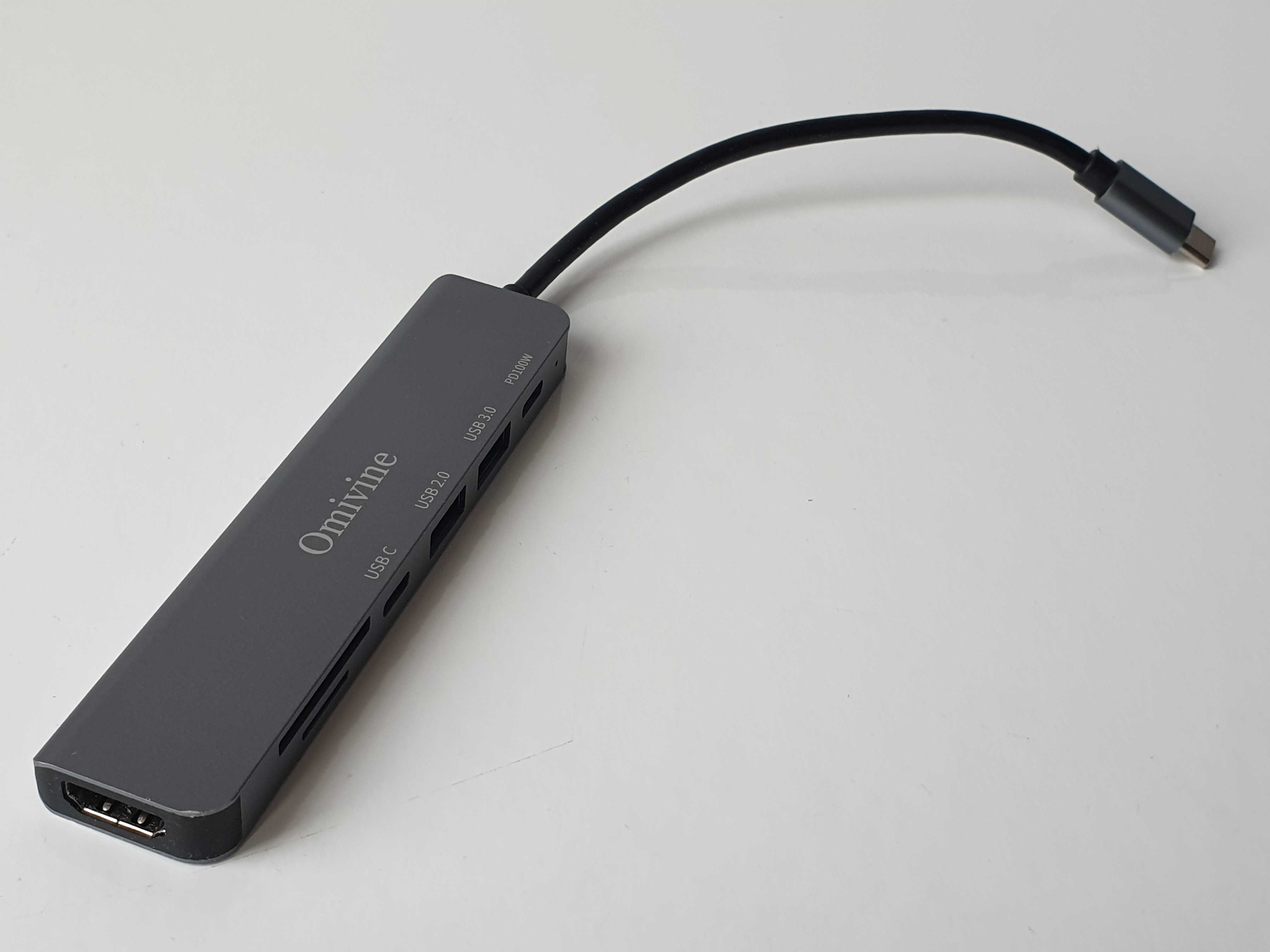 USB Type C  100W  HDMI,Omivine 7-In-1   USB 3.0, SD  TF
