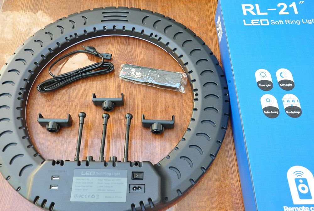 Практична кільцева лампа із посиленим штативом лед лампа