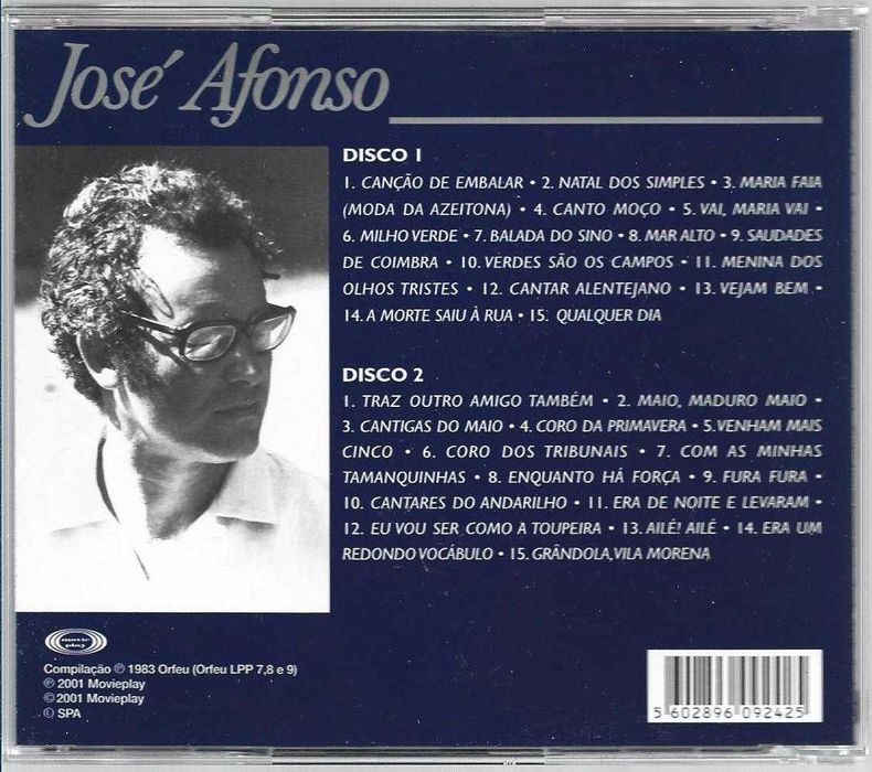 José Afonso	- - - - -		José Afonso	- - - - -	2 X CD