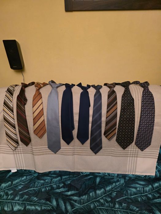 Eleganckie niegniecące krawaty męskie | Różne wzory | 10 sztuk