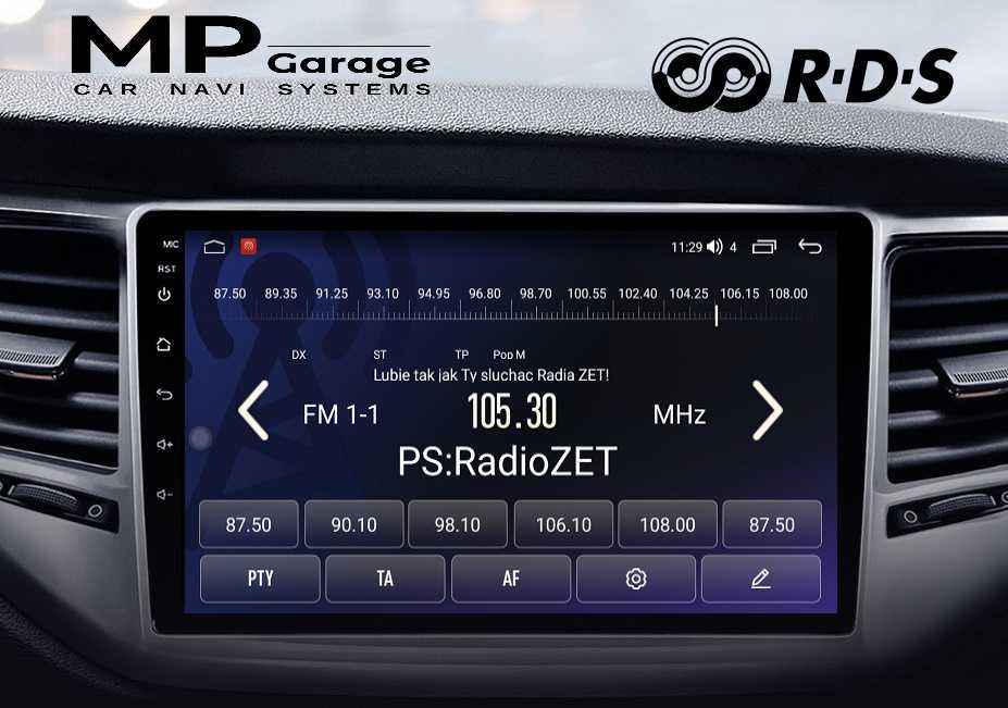 Hyundai ix35 Tucson Nawigacja Android11 4G LTE Carplay/AA Qled
