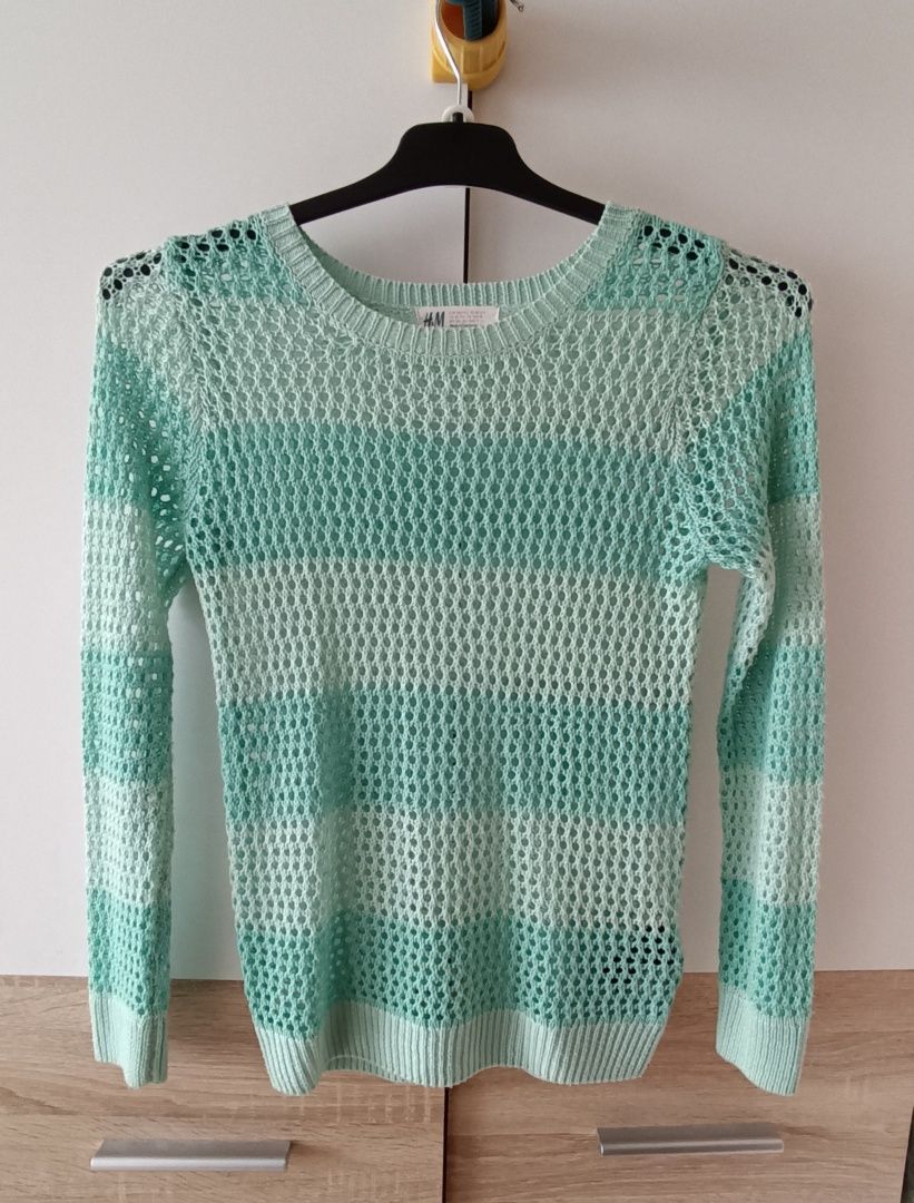 H&M ażurowy sweterek r.146/152