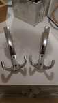 2 Nowe Metalowe Uchwyty Wieszaki na Ubrania 15x7,5 cm