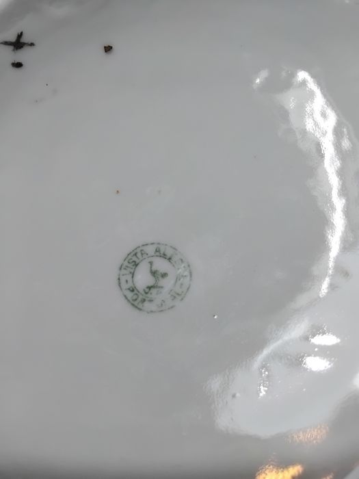 Jarro e bacia  de porcelana  vista alegre  séc XIX