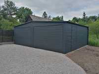 Garaż dwustanowiskowy grafitowy dach dwuspadowy (43)