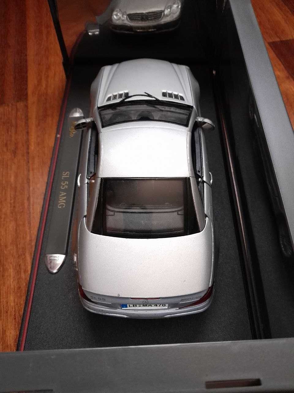 Maisto Mercedes-Benz Sl55 AMG 1:18 серебристый Mercedes-Amg