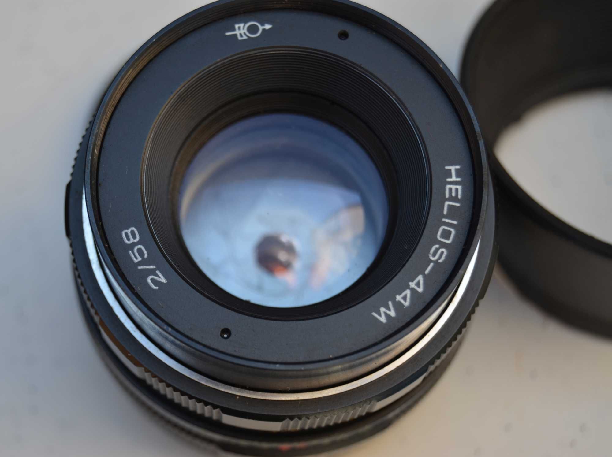 Объектив HELIOS - 44 M с адаптером для Nikon + бленда.