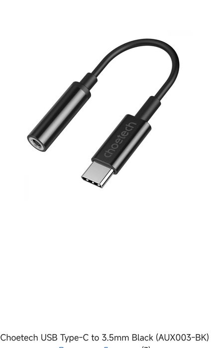 Адаптер Choetech USB Type-C to 3.5mm Black (AUX003-BK)