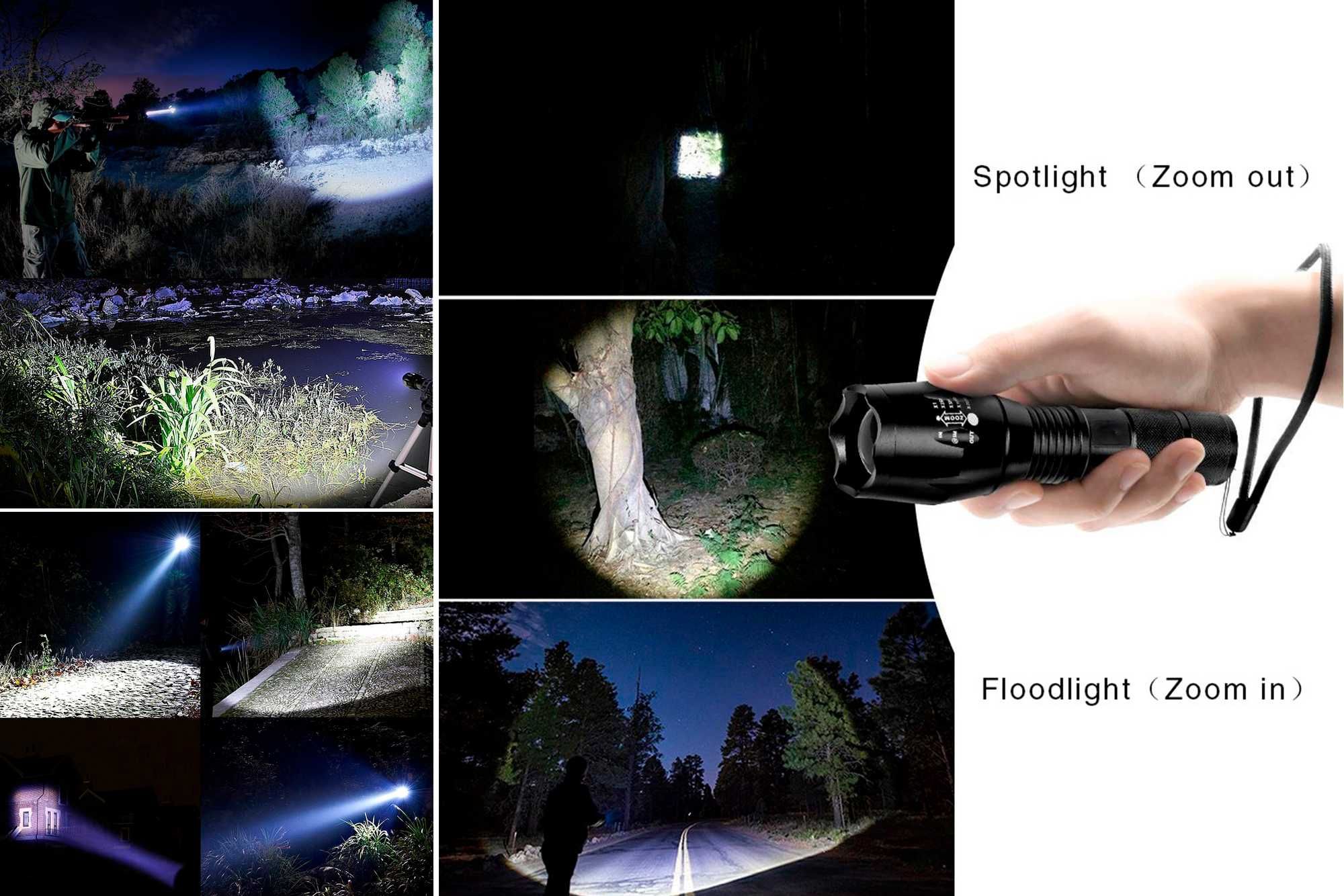 Lanterna Tática LED 5 modos de Luz