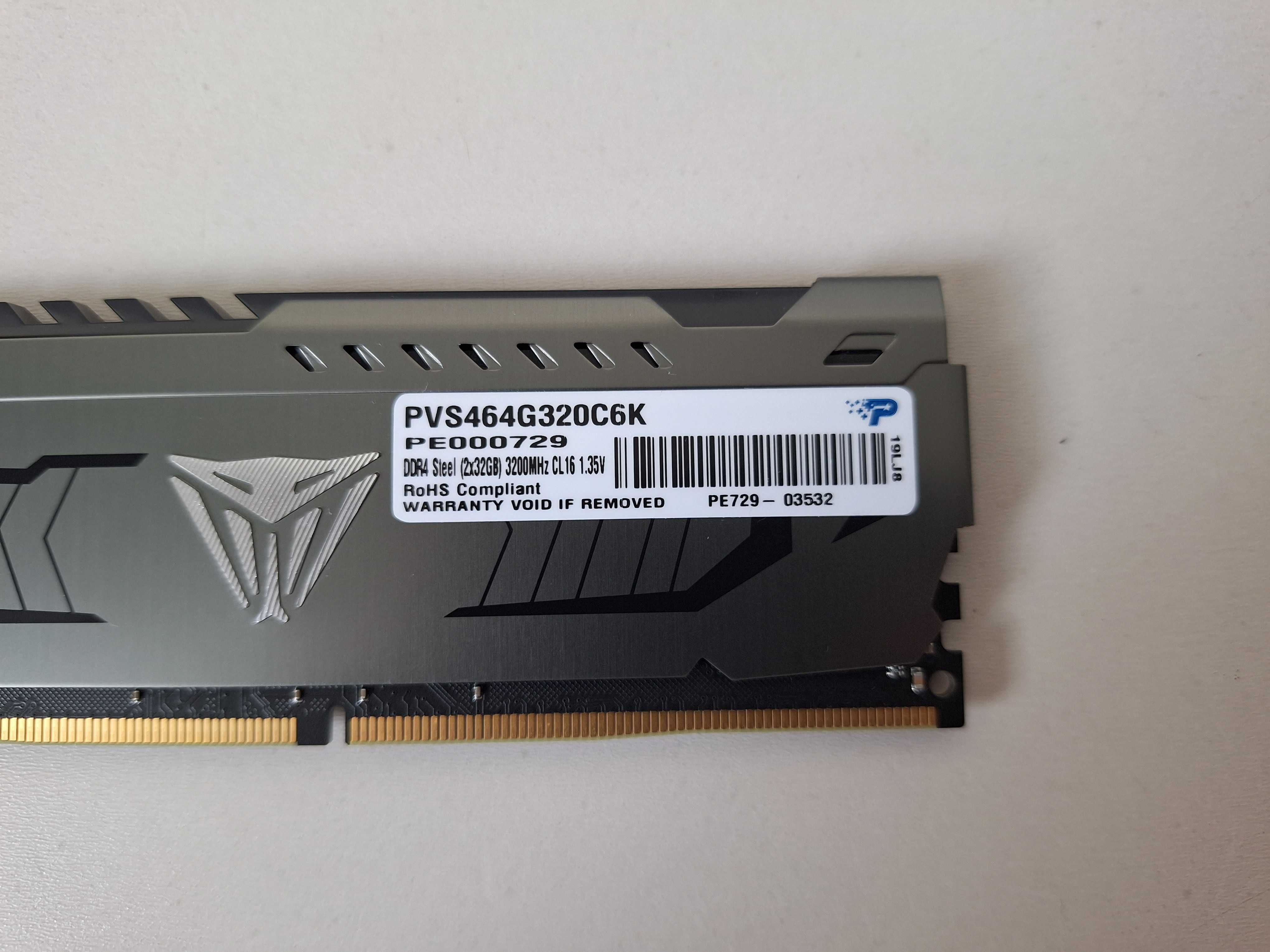 Оперативная память PATRIOT 64 GB (2x32GB) DDR4 3200MHz Viper Steel